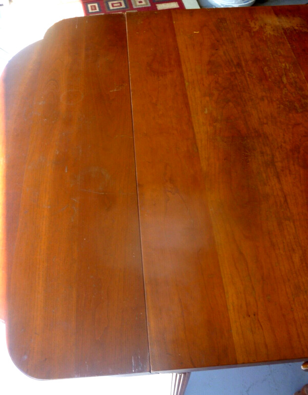 Stickley Cherry Valley dining drop leaf table 2 drawer Antique Mid century gallery