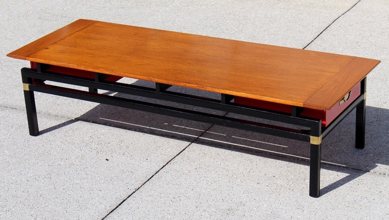 Mid-Century Modern Asian-Inspired Coffee Table by Michael Taylor Style for Baker gallery