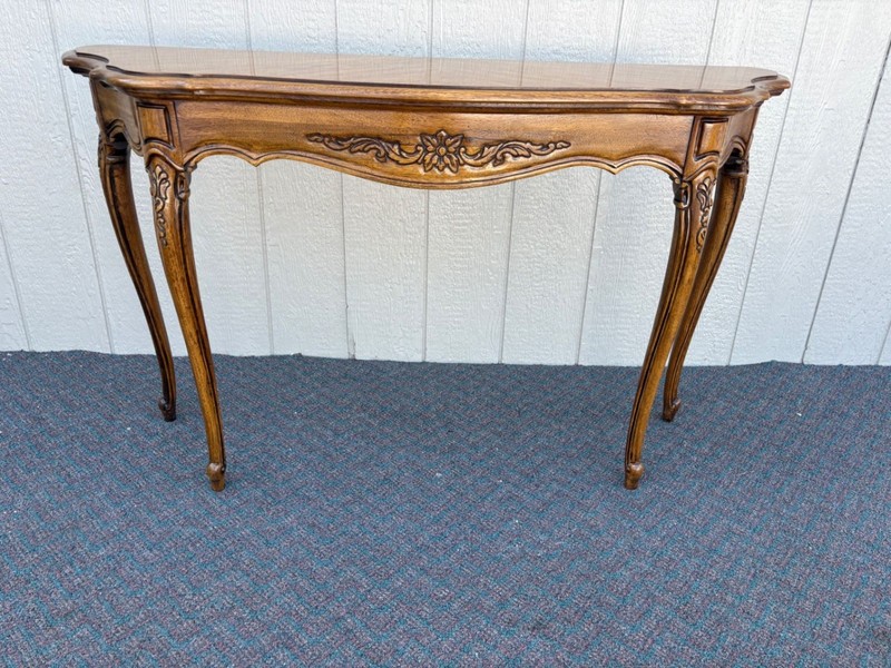 67427 Elegant French Country Console Table with Cabriole Legs gallery