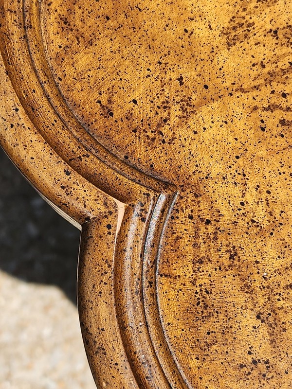 Vintage Chippendale-Style Walnut Burl Accent Table gallery