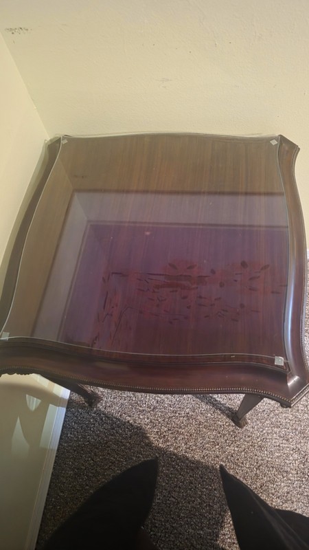 Vintage Dark Wooden Table From 18-1900s gallery