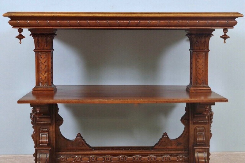 Renaissance Carved Walnut Tea Table - circa 1900 gallery