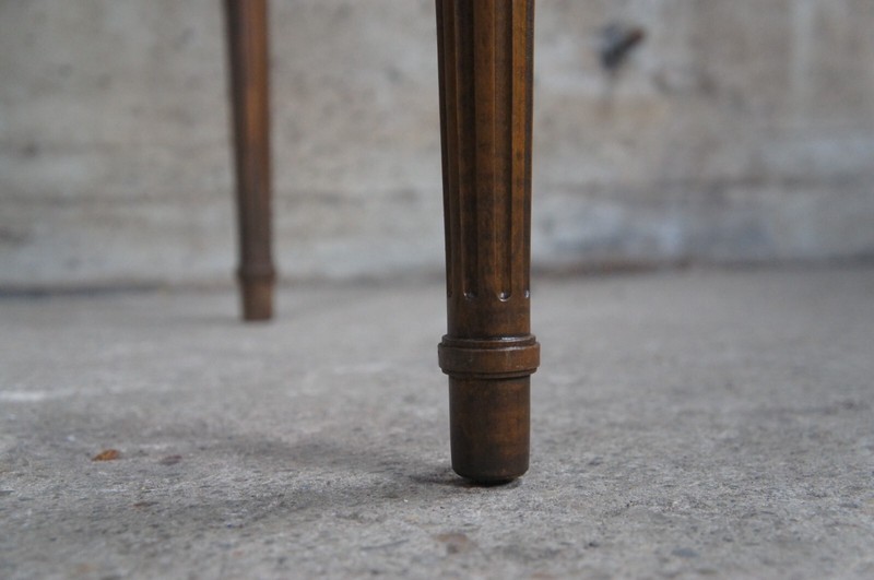 Vintage Baker Furniture French Louis XVI Style Walnut Accent Table Brass Gallery gallery