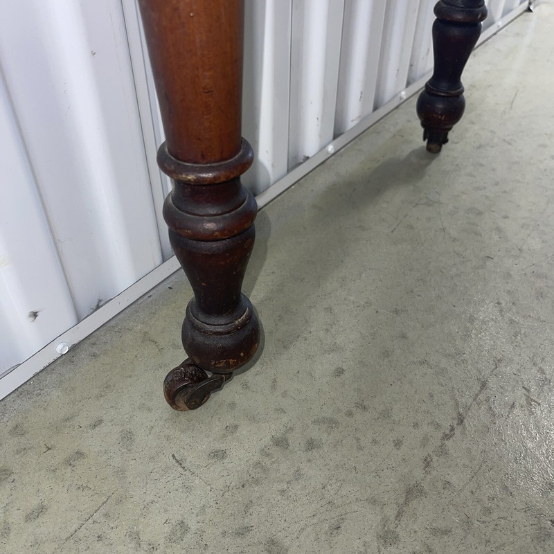 Antique American drop leaves two drawer table gallery