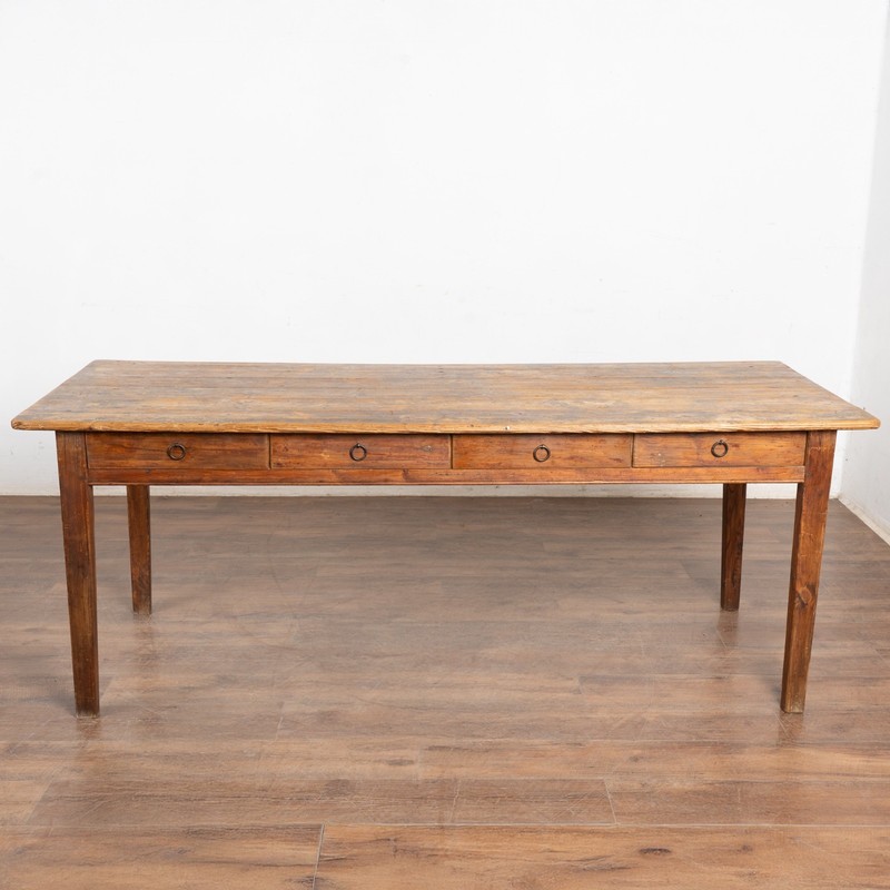 Rustic 19th Century Swedish Work Table Console with Four Drawers gallery