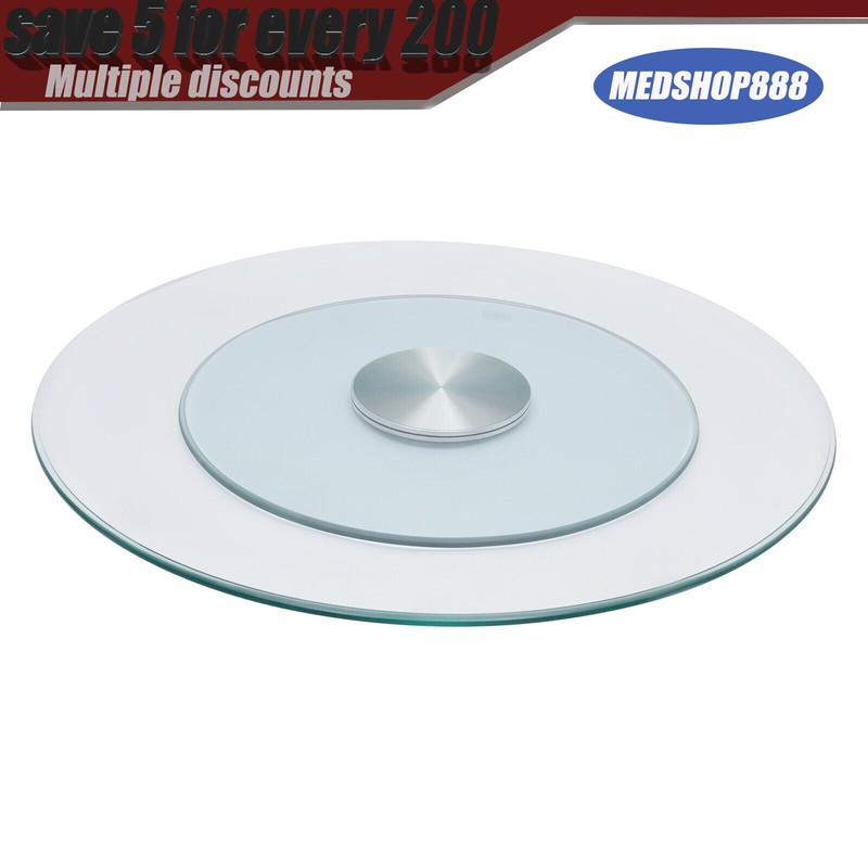 27.56" Glass Turntable Dining Table Centerpiece Large Tabletop US gallery