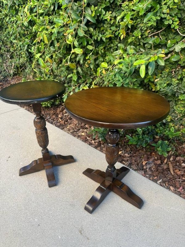 A Pair of Jacobean Design Wine Tables/Side Tables/End Tables gallery