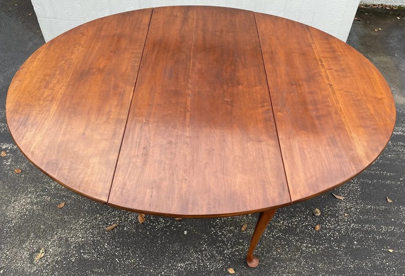 Eldred Wheeler Cherry Oval Queen Anne Style Drop Leaf Dining Table gallery