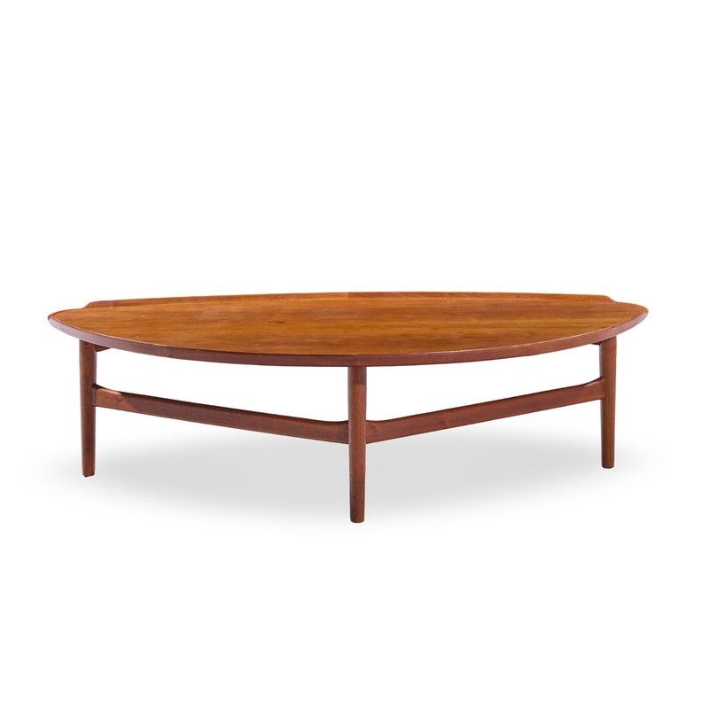 Finn Juhl for Baker Model 521 Mid Century Danish Teak Coffee Table gallery