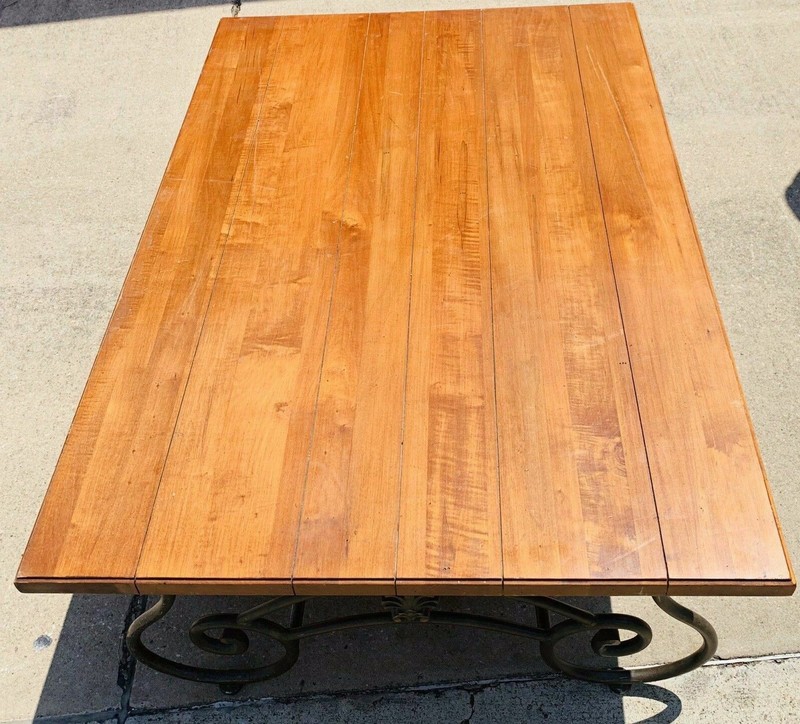 ETHAN ALLEN LEGACY COLLECTION WROUGHT IRON BASE COFFEE COCKTAIL TABLE 13-8320 gallery