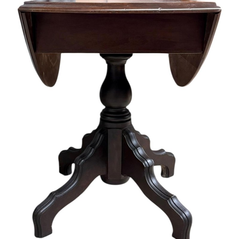 Victorian Walnut Drop Leaf Table with Urn Pedestal –1890s #22517 gallery
