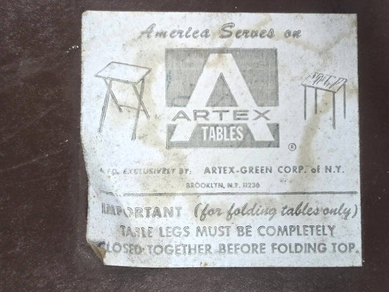 MCM Set 4 Vintage ARTEX Folding TV Tray Snack Serving Tables w/Stand Brooklyn NY gallery