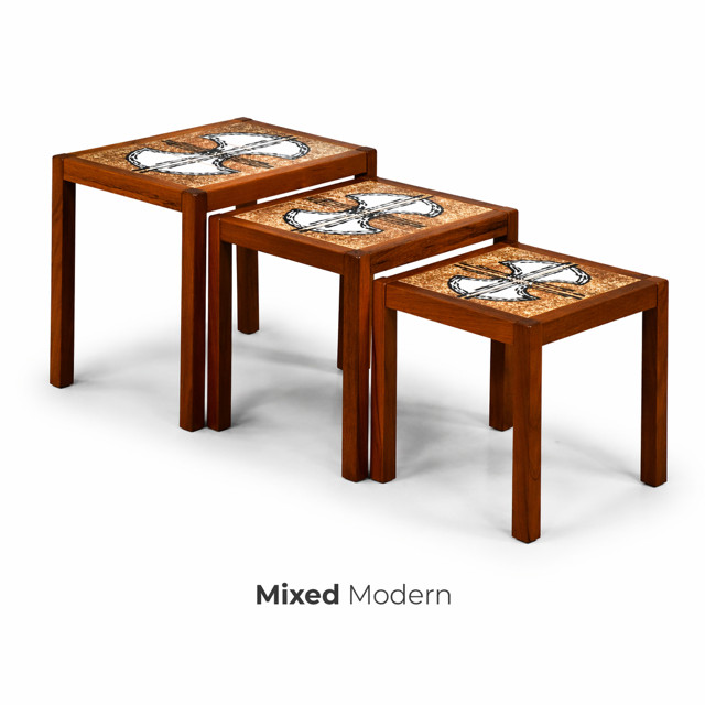 Danish Modern Teak Nesting End Tables – set of 3