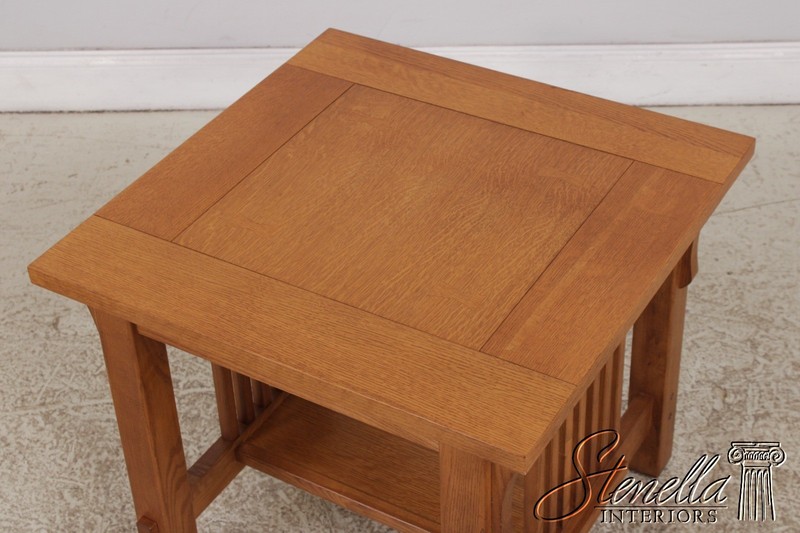 F73465: Arts & Crafts Mission Style Oak 2 Tier End Table gallery