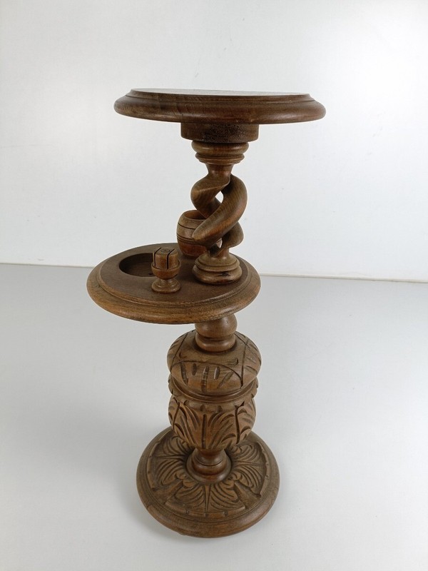 Gorgeous plant stand pedestal side table, smokers table, open barley twist, orna gallery