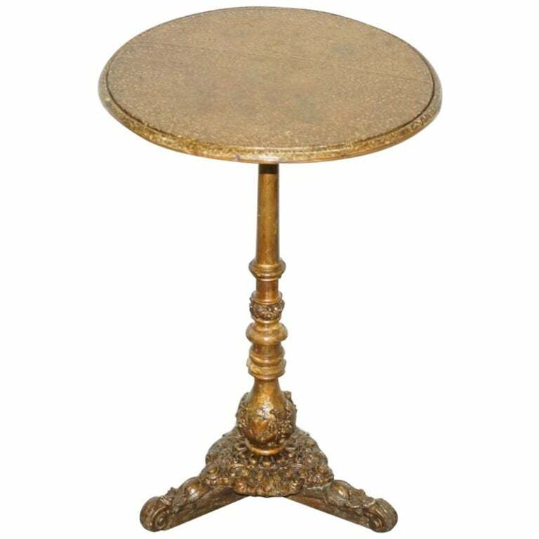 REGENCY CIRCA 1810 ITALIAN POLYCHROME PAINTED HAND CARVED TILT TOP SIDE TABLE