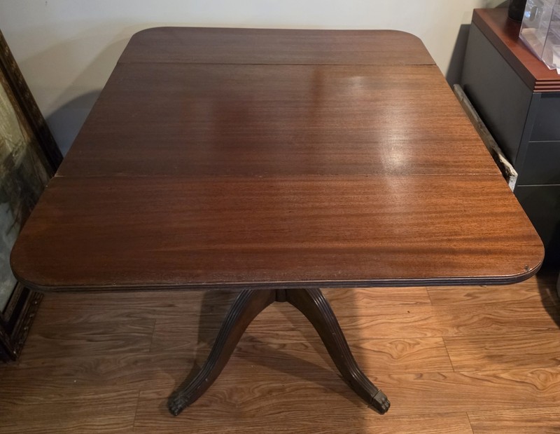 Georgia III Style Mahogany Drop Leaf Table With Claw Feet gallery
