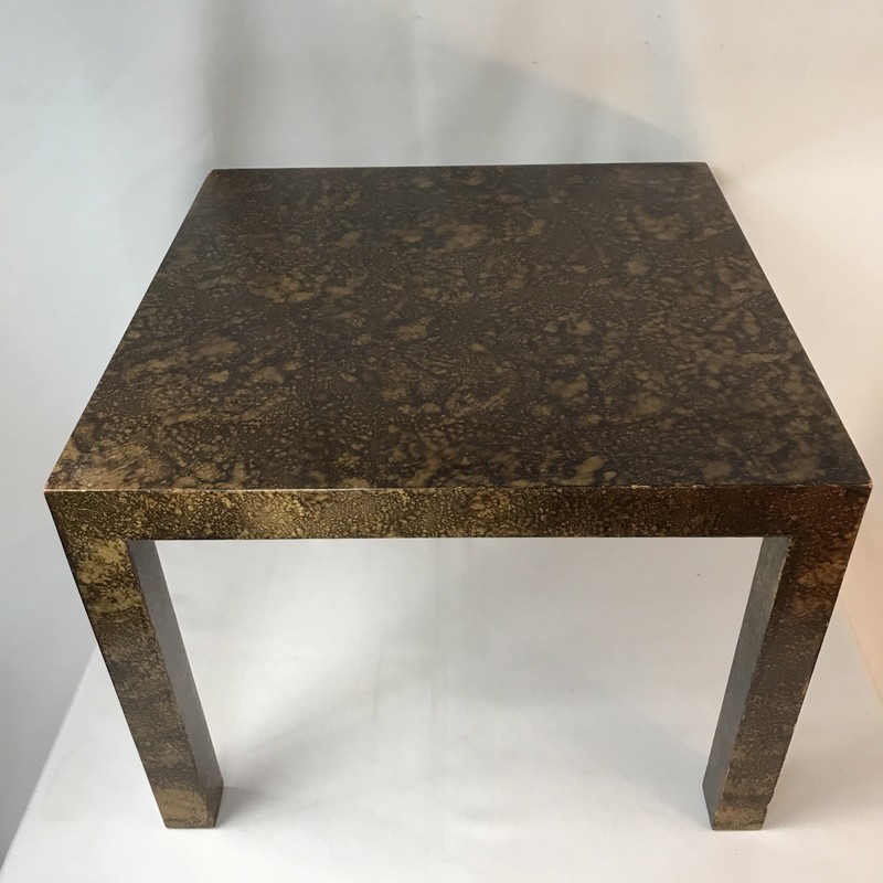 Vintage 1970 Lane Furniture Solid Wood Side Table w/Faux Tortoise Finish MCM a gallery