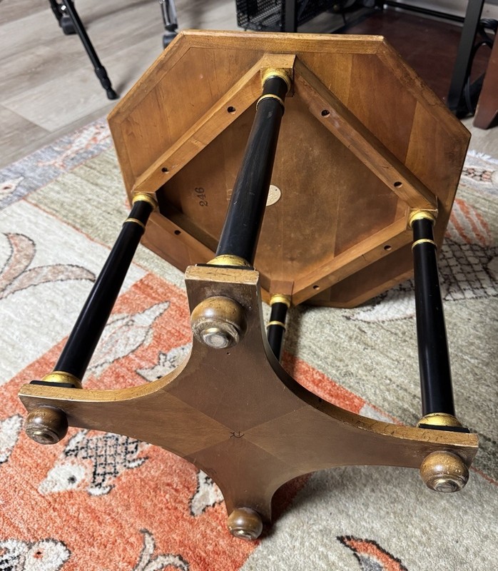 Baker Furniture Neoclassical Burled Walnut Tea Table gallery