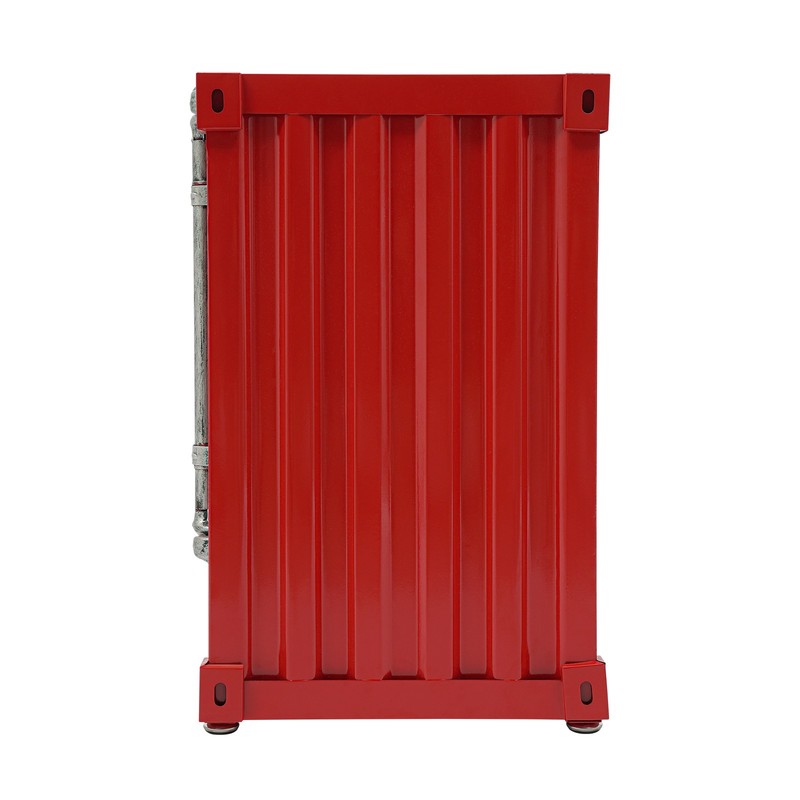 Industrial Metal Container Side Table Side Table with Drawer Container Cabinet gallery