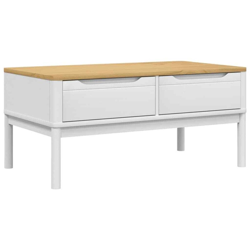 Coffee Table Storage Accent Home Living Room Furniture Solid Pine Wood vidaXL