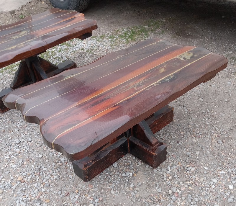 Live Edge Cedar Slab End Table / 1 Table (ET590) gallery