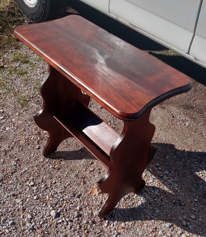 Solid Walnut Bookshelf Table / End Table (BST-36) gallery