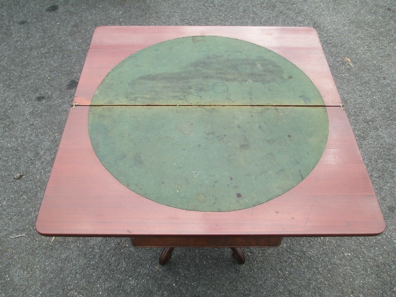 Carved ANTIQUE Game Table Secret hiding place VICTORIAN delivery available c1800 gallery