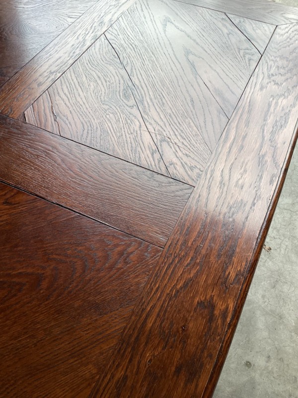 Antique French Provincial Parquetry Dining Table 1800’s Stunning gallery