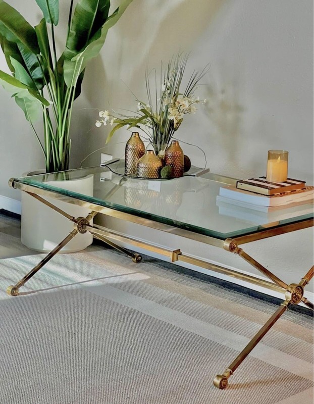 Hollywood regency Style Neoclassical Coffee Table gallery
