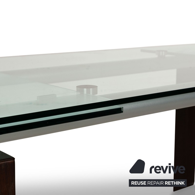 Desalto Stilt Glass Dining Table Brown Extendable Function 170-225 X 75 X 85Cm gallery