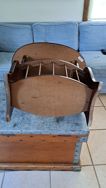 Vintage Preferred Stock Mid Century Wood Floor Lamp End Table Magazine Rack Comb gallery