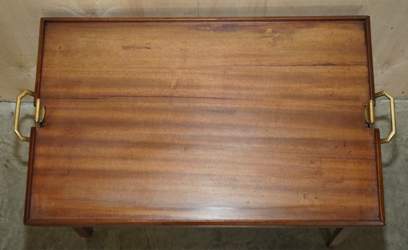 Fine Gillows Attributed Antique Victorian Folding Butlers Campaign Tray Table gallery