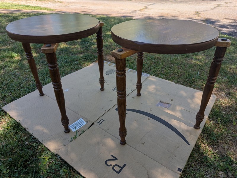 VINTAGE Set Of 2 MCM Mid Century Modern Side Tables Nesting Stackable gallery