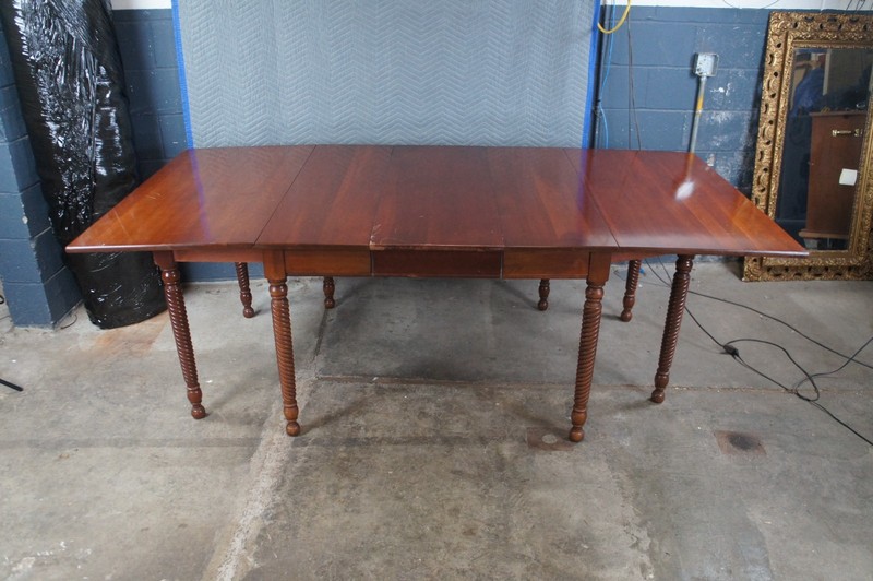 Willett Wildwood Cherry Dropleaf Gateleg Farmhouse Barley Twist Dining Table gallery