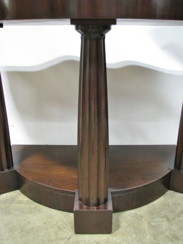 Thomas Pheasant For Baker Furniture Temple Console Table; Mahogany & Limestone gallery