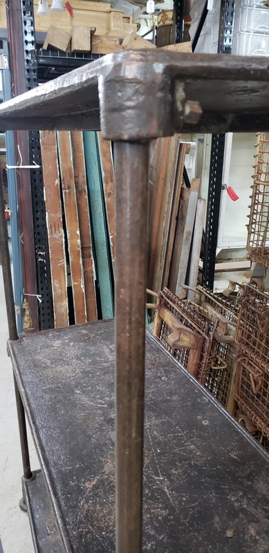 Salvaged Factory Cast Iron Three Tiered Etagere Shelf gallery