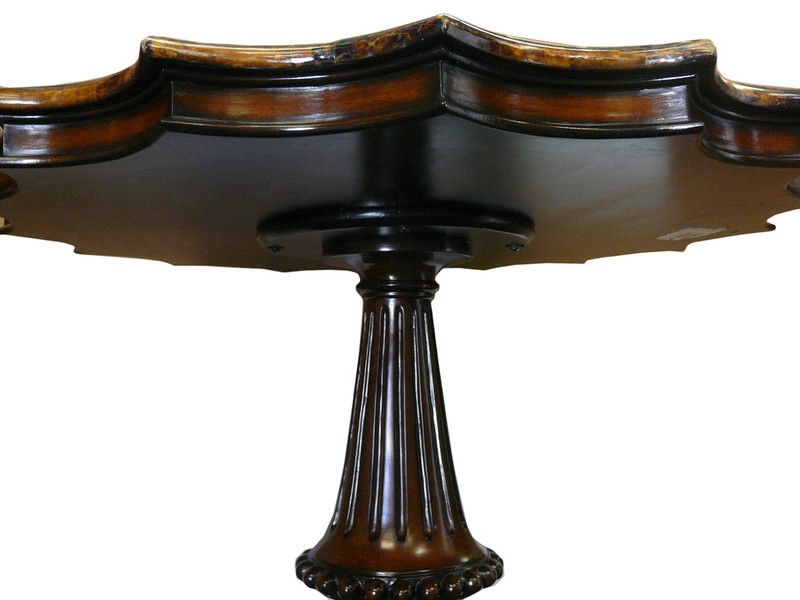Antique Star Shape Marble Wood Mix Pedestial Table cs960 gallery