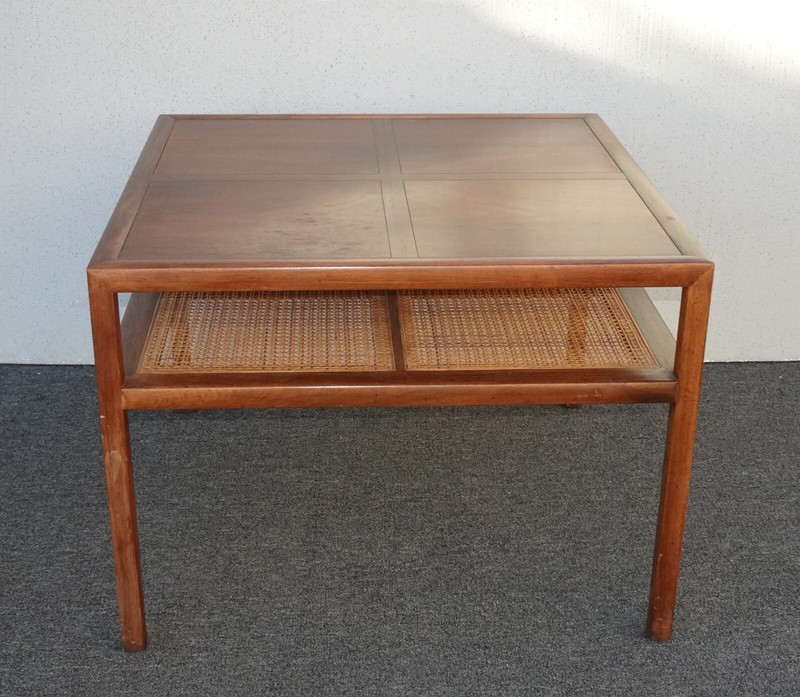 Vintage Baker Two Tier Cane End Table Side Table gallery