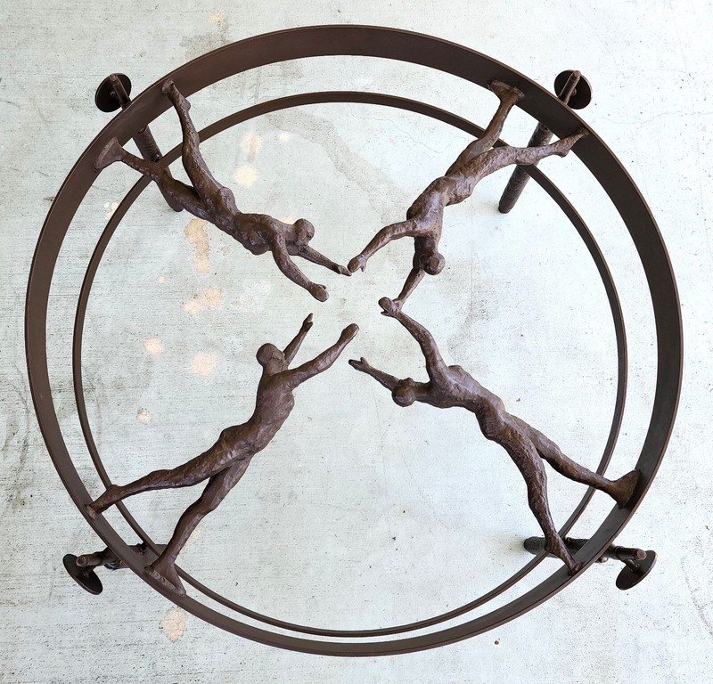 Bronze Cocktail Coffee Table Semi Nude Women Sculpture gallery