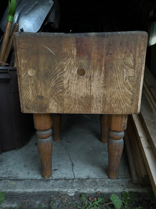 Vintage butcher block solid wood gallery
