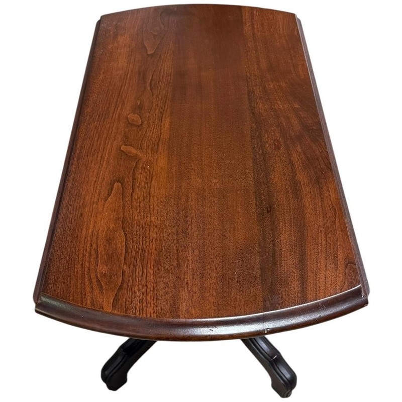 Victorian Walnut Drop Leaf Table with Urn Pedestal –1890s #22517 gallery