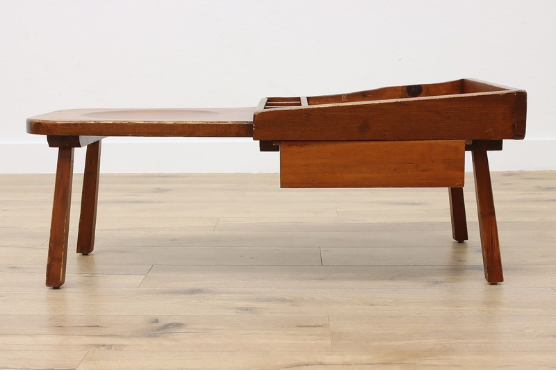 Farmhouse Vintage Pine Shoemaker Bench, Coffee Table #50611 gallery