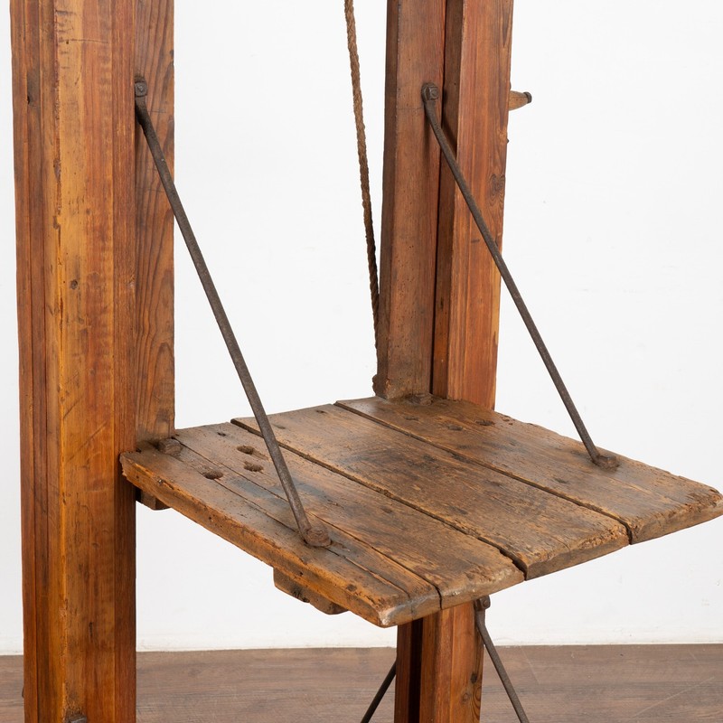 Antique Grain Lift Rustic Display Table, Denmark circa 1900 gallery