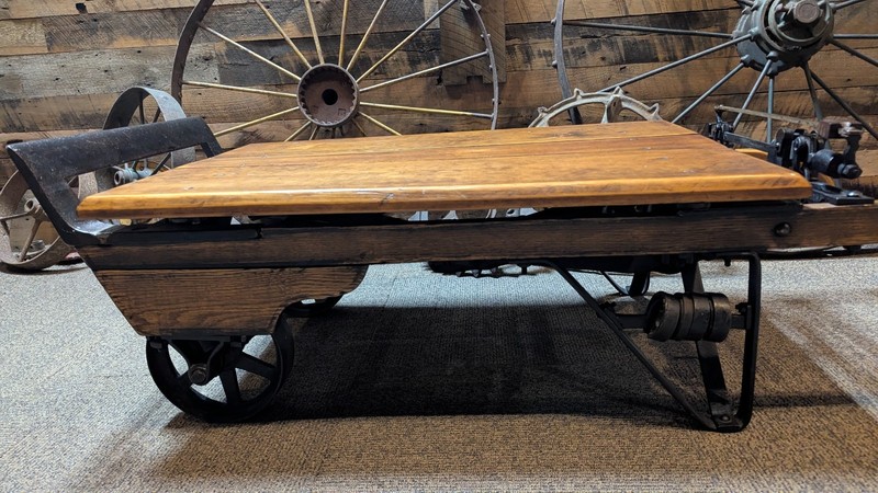 Antique Farm Platform Grain Scale/Industrial Hand Truck/Coffee Table gallery