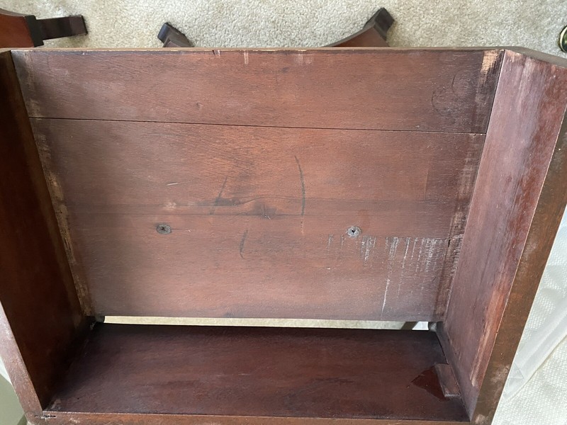 Italian Marble, Rosewood Lyre Side Tables by Thomas Seymour of Boston, Mass.
