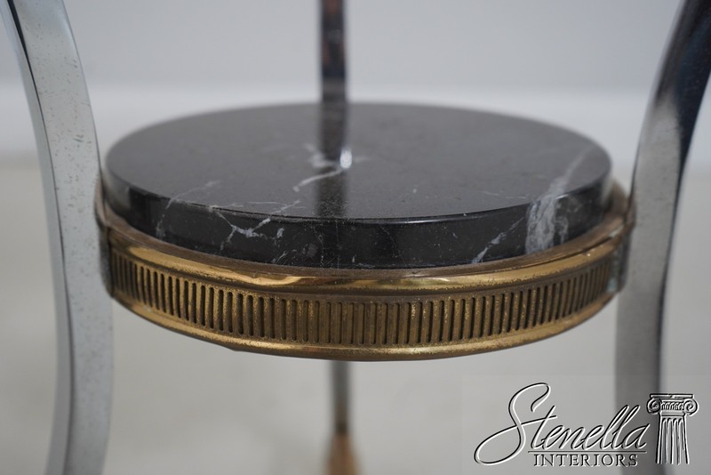 LF71178: Regency Style Steel & Brass Marble Top Occasional Table gallery