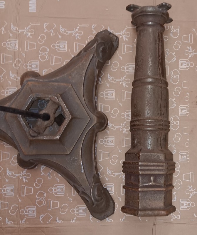 Antique Saloon, Bar, Bistro, 3-Legged Cast Iron Table Base, Early 1900s gallery