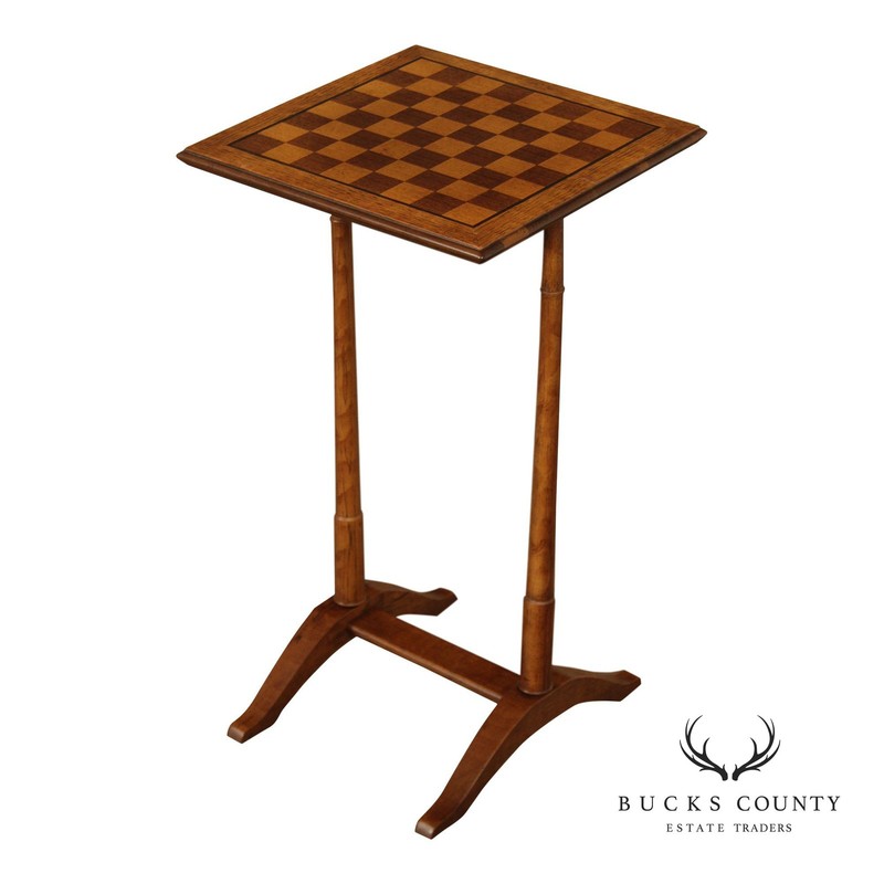 Knob Creek Federal Style Inlaid Checkerboard Game Table