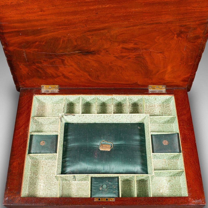 Small Antique Sewing Table, English, Flame, Ladies, Work, Regency, Circa 1830 gallery